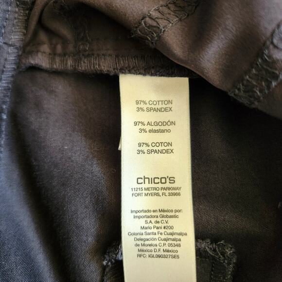 Fabulously Slimming by Chico's Pants Women's 1.5 Black Dress Minimalist Workwear - Picture 8 of 15